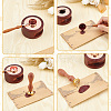 Brass Wax Seal Stamps with Wood Handle AJEW-WH0412-0332-3