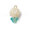 Glass Seed Beaded Pendants PALLOY-MZ00593-01-1