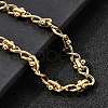 304 Stainless Steel Infinity Link Chain Bracelets for Women BJEW-K226-14B-G-3