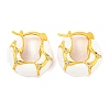 Rack Plating Brass Micro Pave Clear Cubic Zirconia Hoop Earring EJEW-C102-42G-04-1
