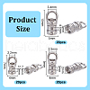  60Pcs 3 Styles Brass Cord End FIND-PH0021-23-2