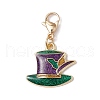 8Pcs 8 Styles Carnival/Mardi Gras Theme Alloy Enamel & Glitter Powder Pendants Decoration HJEW-JM02997-4