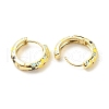 Flower Enamel Hoop Earrings EJEW-G290-03G-B-2