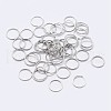 Anti-Tarnish Rhodium Plated 925 Sterling Silver Open Jump Rings STER-F036-02P-0.9x7mm-1