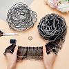  2Pcs 2 Colors 2-Layer Polyester Pleated Lace Trim Ribbon OCOR-PH0002-78-3