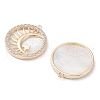 Rack Plating Brass Shell Pendants KK-A183-61G-2