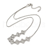 Brass Micro Pave Clear Cubic Zirconia Fruit Bib Necklaces NJEW-F342-01A-P-4
