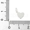 Two Tone 925 Sterling Silver Enamel Heart Charms STER-S011-03S-A-3