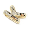 Brass Micro Pave Cubic Zirconia Pendants KK-Z108-02G-K-2