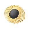 Round 304 Stainless Steel Enamel Cuff Rings RJEW-D306-29G-2