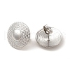304 Stainless Steel Flat Round Stud Earrings for Women EJEW-I281-20P-2