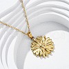 304 Stainless Steel Flower Pendant Necklaces NJEW-H059-30B-G-1
