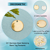 DICOSMETIC 160Pcs 2 Colors 201 Stainless Steel Stamping Blank Tag Pendants STAS-DC0012-52-4