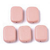 Painted Natural Wood Beads WOOD-R265-07H-1