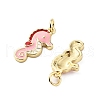 Brass Enamel Pendants KK-L237-027G-01-2