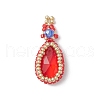 Glass Seed Beaded Pendants PALLOY-MZ00419-01-1