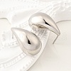 Rack Plating Brass Twist Teardrop Stud Earrings for Women X-EJEW-K247-02P-1