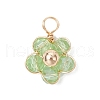 9Pcs 9 Colors Faceted Glass Round Beads Charms PALLOY-JF03648-02-3