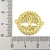 Rack Plating Brass Micro Pave Cubic Zirconia Tree of Life Links KK-B091-45G-3