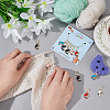 Alloy Enamel Moon with Star & Yin Yang Charm Locking Stitch Markers HJEW-PH01707-3