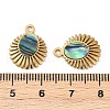 304 Stainless Steel Natural Paua Shell Pendants STAS-L288-07G-01-3