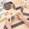 BENECREAT 4.7~5 Yards Polycotton Jacquard Wave Ribbon OCOR-BC0006-73A-3