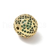Brass Cubic Zirconia Beads KK-Q068-17G-2