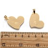 304 Stainless Steel Heart Lord's Prayer Cross Pendants STAS-O065-15-3