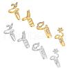  8 Pcs 4 Style Alloy with Rhinestone Fingernail Ring Finger Tip MRMJ-PH0001-59-1