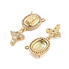 Brass Pave Cubic Zirconia Pendants KK-U009-09B-G-2