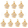 Brass Micro Pave Clear Cubic Zirconia Charms X1-RJEW-T063-38G-NF-11