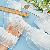 Gorgecraft 5 Yards Polyester Pleated Flower Lace Trim OCOR-GF0003-89A-3