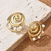 304 Stainless Steel Stud Earrings EJEW-R020-02G-02-3