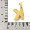 Ion Plating(IP) 304 Stainless Steel Pendants STAS-U024-01K-3
