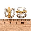 Triple C-Shaped 304 Stainless Steel Two Tone Cuff Earrings EJEW-A131-04A-GP-5