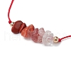 Gemstone Braided Bead Bracelet BJEW-JB11013-07-3