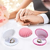 1Pc Shell Shaped Velvet Jewelry Storage Boxes VBOX-YW0001-05A-6