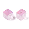 Frosted Glass Beads with Golden Glitter Powder X1-DGLA-NH001-8mm-01J-2