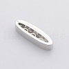Oval Brass Micro Pave Cubic Zirconia Multi-Strand Links ZIRC-P004-27P-NR-2