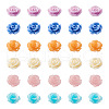Cheriswelry 60Pcs 6 Colors Rose Shell Beads BSHE-CW0001-01-1