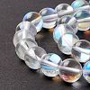 Synthetic Moonstone Beads Strands G-E573-02C-14-6