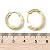 Twist Brass Micro Pave Clear Cubic Zirconia Hoop Earrings EJEW-D311-006G-3