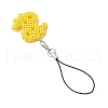 Glass Beaded Dollar Sign Pendant Decorations HJEW-MZ00149-4