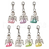 Angel Plastic Pearl & Acrylic Pendant Decorations HJEW-JM03469-1