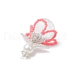 2Pcs 2 Styles Glass Seed Bead Pendants PALLOY-MZ00710-7
