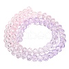 Transparent Painted Glass Beads Strands X1-DGLA-A034-T8mm-A05-5