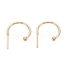 304 Stainless Steel C-shaped Hoop Circle Ball Stud Earrings STAS-K204-04G-1