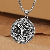 Tibetan Style Alloy Tree of Life Pendant Box Chain Necklaces PW-WGFD1C3-01-4