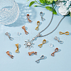 HOBBIESAY 36Pcs 3 Color Filigree Rack Plating Brass Ice Pick Pinch Bails KK-HY0001-83-5