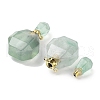 Natural Green Fluorite Perfume Bottle Pendants G-Q163-10G-02-2
